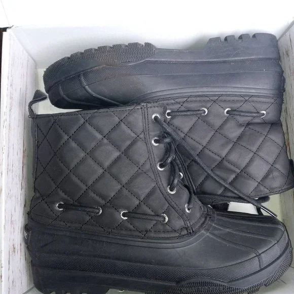 Sperrys top side womens duck boots size 9 black - Picture 4 of 6